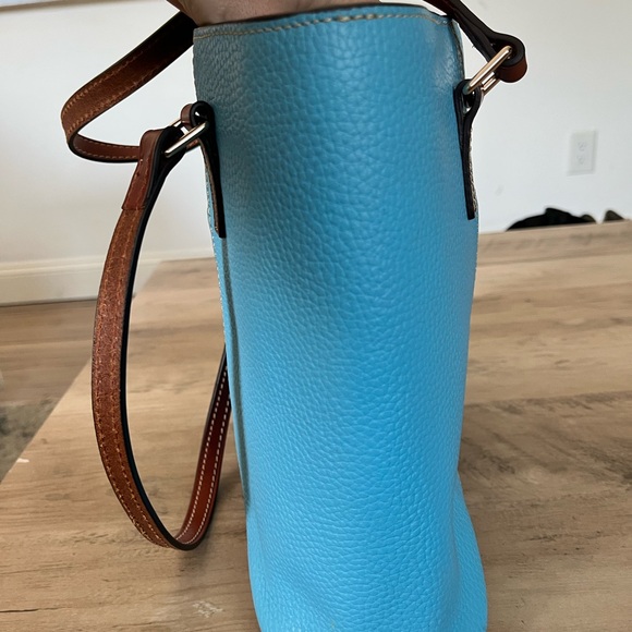 Dooney & Bourke Turquoise Tote bag with Brown Straps - Picture 7 of 13